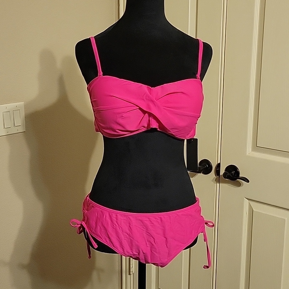 Pink Strapless Bikini Set NWT - Picture 8 of 12